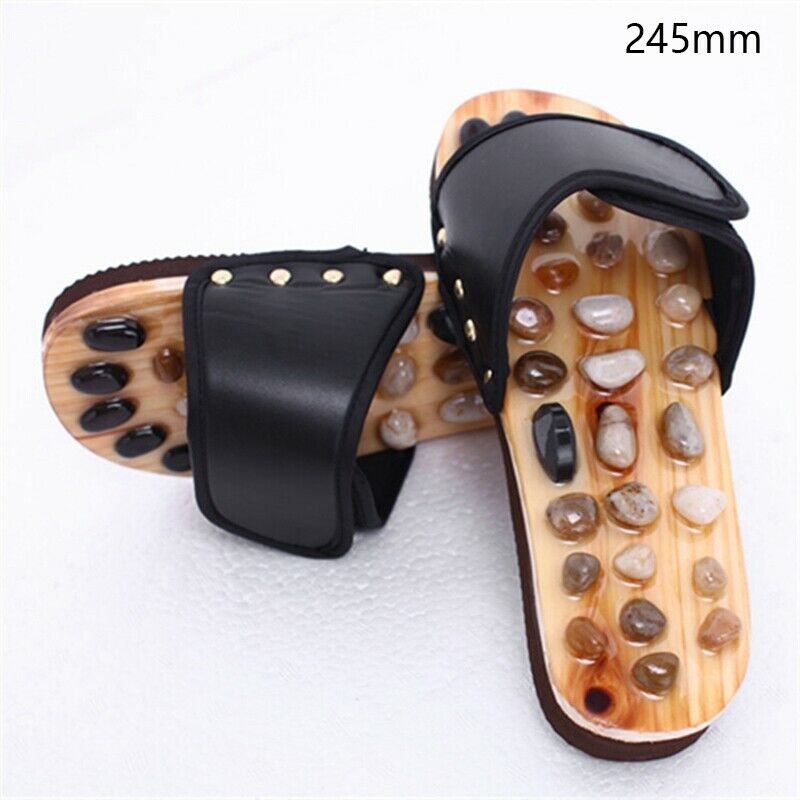 Pebble Stone Foot Massage Slippers Reflexology Feet Elderly Acupuncture Hea T7T1