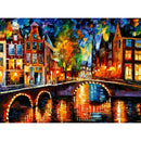 Full Round Drill Rhinestone Picture DIY Lighting Street 5D Diamond Painting