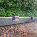 4pcs Solar LED Stair Lamp Waterproof Outdoor Landscape Wall Light (Brown)
