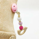 2pcs Handmade Natural Wood Baby Teether Wooden Animal Elephant Bird Shape