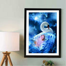 DIY 5D Mosaic Girl Swan Needlework Cross Stitch Embroidery Diamond Painting