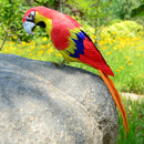 45cm Lifelike Perched Woodland Artificial Bird Yard Home Garden Decor
