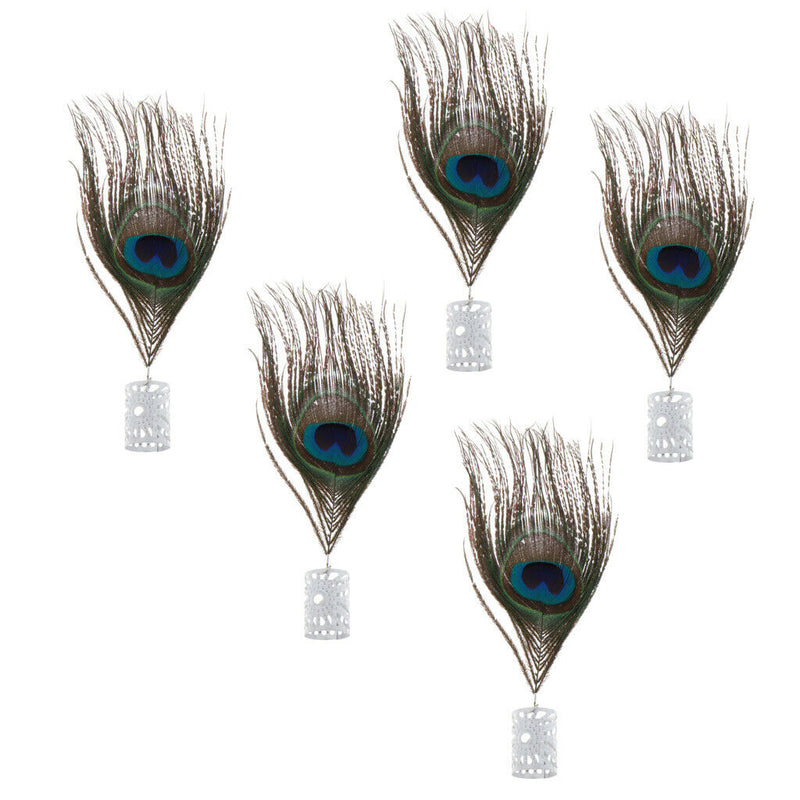 Set of 5 Pieces Dreadlocks Beads Pendant Hair Decorations, Metal Cuffs Braid