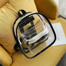 Women Satchel Backpacks School Bags Girls Clear Shoulder Bags (Transparent)