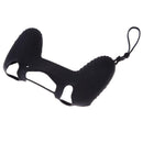 Silicone Anti-slip Grip Handle Case Cover Lanyard for Sony PS4 Tool (Black)