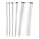 22 Pieces Stainless Steel Single Pointed Knitting Needles Weave Craft Tools