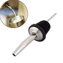 2x Stainless Steel Olive Oil Liquor Wine Pourer Spout Free Flow Bottle Dispenser
