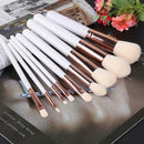 9pcs White Makeup Brushes Foundation Powder Eye Shadow Brush Cosmetic Tool