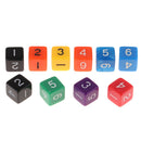 Square Acrylic Dice 6 Sided 6-Die Set for Primary School Student Mathematics,