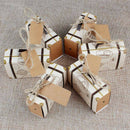 50pcs Mini Suitcase Kraft Candy Box Bonbonniere Wedding Gift Boxes Travel T R5H7