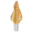 5PCS Titanium Spiral Grooved Step Drill Bit Set with Automatic Center Punch