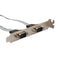 2-Port Serial RS232 DB9 Male COM Port to IDC 10pin Cable w/ Bracket