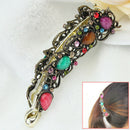1x Elegant Crystal Rhinestone Banana Curved Hair Clip Pin Barrette Clam YGZ