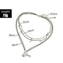 Star Opal Pendant Women Necklace Multi-layer Sweater Choker Jewelry Gifts