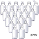 50pcs 30ml Plastic Portable Clear Empty Bottles Refillable Sanitizer Containers