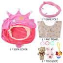 Baby Sofa Support Seat Cover Learning To Sit Chair Case No Filler (Pink)