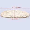 2 Pieces Of Corn Stalk Woven Placemat On The Table, Oval Table Mat, Natural