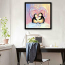 2 Penguins 5D DIY Full Drill Round Diamond Painting Embroidery Cross Stitch