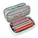 bon208 Floral Pencil Case with Compartments -High Capacity Double Layers Pe O7O5