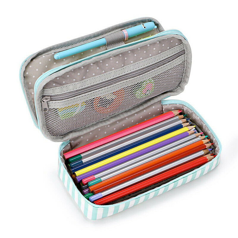 bon208 Floral Pencil Case with Compartments -High Capacity Double Layers Pe O7O5