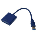 HOT USB 3.0 to VGA Display External Video Graphic Cable Cord Adapter for Wi