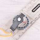 1pc portable fold compass mm inch travel baseplate ruler compass map LJ