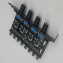 Pc 8 Channels Fan Hub 4 Knob Cooling Fan Speed Controller For Cpu Case Hdd  X1C3