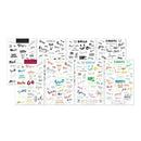 8Sheet Simple Paper Stickers For Diary Notebook Phone Journal Supply Englis O6R4