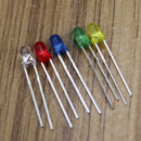 100x 3mm Five Color Red Green Blue Yellow White Light LED Emitting Diod HND