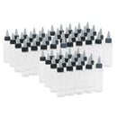 60Set Empty Squeeze Bottles Applicator Sauces Salad Oil Dispenser Container 30ml
