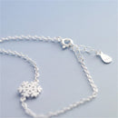 New Fashion Charm Women Girl Snowflake Shape Bangle Wrap Chain Bracelet MO