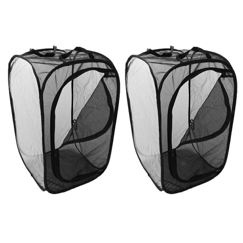 2 Pcs Foldable Insect and Butterfly Habitat House Terrarium Breeding Cage