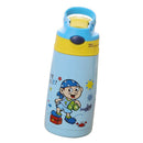 400ml Child Spill-Proof Sippy Vacuum Cup with Straw School Outdoor Sky Blue