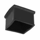 Rubber Square Covers Furniture Table Leg Foot Protectors 50x50mm Black T2G3