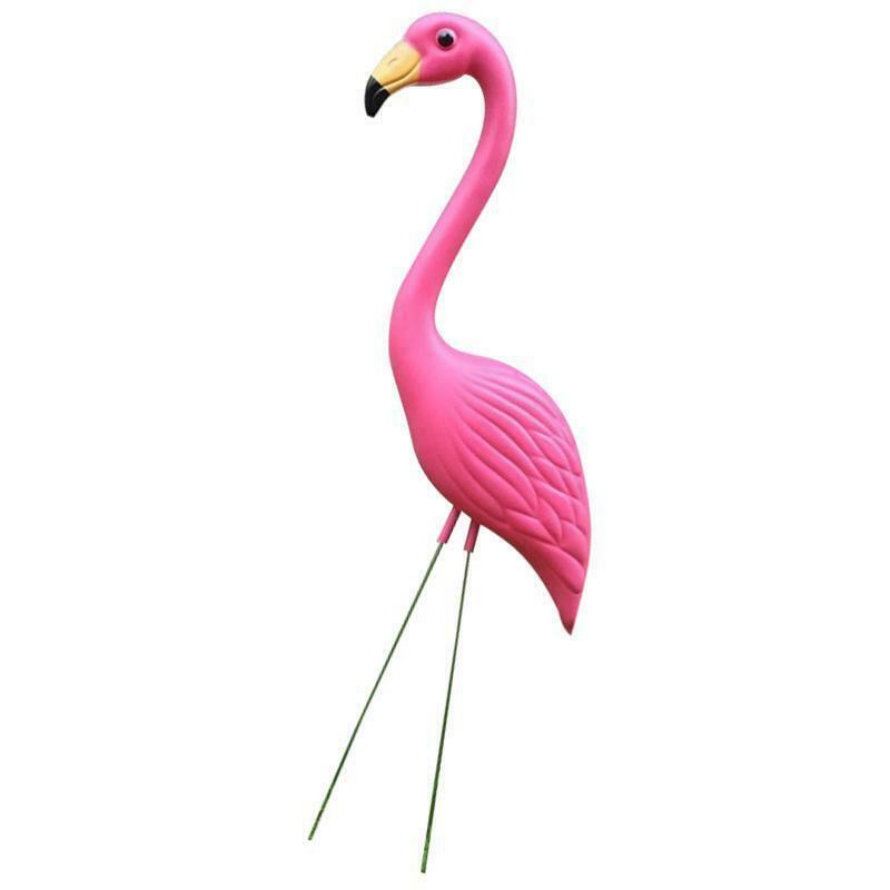 Lifelike Pink Flamingo Garden Decoration Lawn Sculpture Ornament Decor