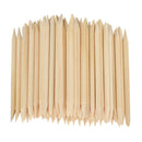 100 Pieces Orange Wood Sticks Cuticle Pusher Remover Manicure Pedicure Nail Art