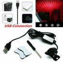 USB LED Car Atmosphere Armrest Box Lamp Projector Light Interior Decor Red