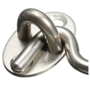 1set Stainless Steel Cabin Hook Eye Shed Gate Door Latch Silent Holder Silv Y4A1