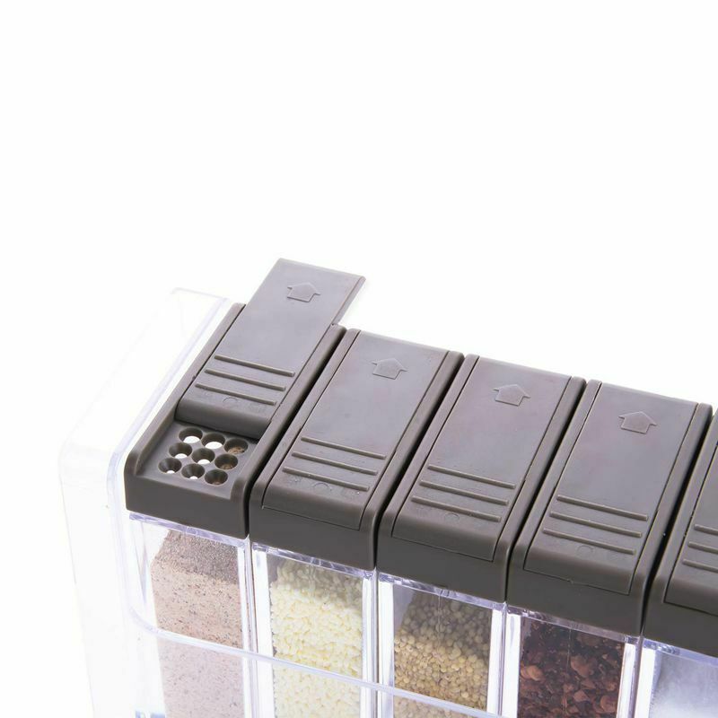 Set of 6 Spice Shaker Jars Seasoning BoxÃ¯Â¼Å’Condiment Jar Storage Container wi M4O7
