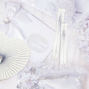 50Pcs Pocket Paper Fans Folding Handheld Fan Heart Shape For Wedding Party  V8P8