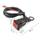Universal Motorcycle Refit Black LED Light Flameout Switch with Wire Harnes M4V2
