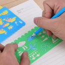 4pcs Korean Candy Color DIY Drawing Template Ruler Graphic Sketch Board