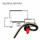 Handsfree Business Bluetooth Headphone With Mic Voice Control Wireless Blue L1Q6