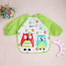 Cartoon Baby Bib Waterproof Colored Infant Long Sleeve Apron Coverall Smock A