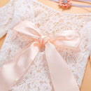 2pcs Newborn Photography Props Girls Lace Rompers Headband (Shell Pink) A