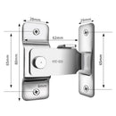 90 Degree Stainless Steel Latch Safety Right Angle Sliding Door Lock (L) A