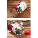 2 Pcs Set Christmas Candy Box Christmas Decorations Storage Iron Box Baby B