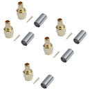 5x SMA Connector RF Coaxial Connector Crimp For RG58 RG142 RG400 LMR195 RG2 R3Q8