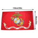 3' X 5' US MARINE CORPS RED polyester flag with grommets Banner Sign Display Gw
