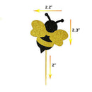36X Funny Cute Decor Cake Topper Bee Cake Decoration for Kids Birthday Party New